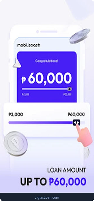 MabilisCash app: loan amount slider