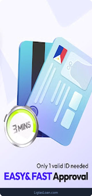 MabilisCash app: one valid ID approval screen